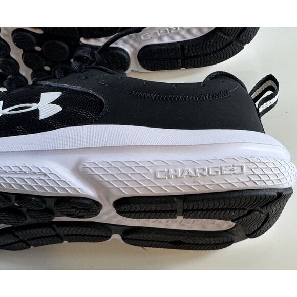 Under Armour Charged Assert 10 Running Sneakers, Black & White, Sz: 10.5, 71-04 - Picture 9 of 16